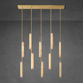 Audubon Alabaster Linear Chandelier 54"