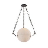 Aaron Alabaster Sphere Suspension Lamp, Pendant Kitchen Island Lamp