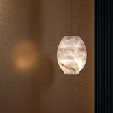 Alabaster Lantern Round Pendant