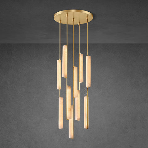 Audubon Alabaster Round Chandelier 24"