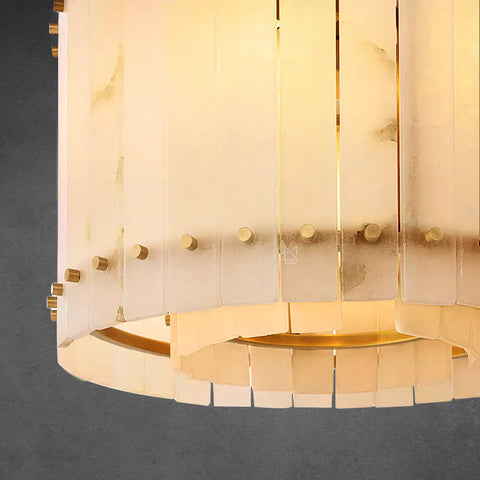 San Marco Alabaster Round Chandelier 22"