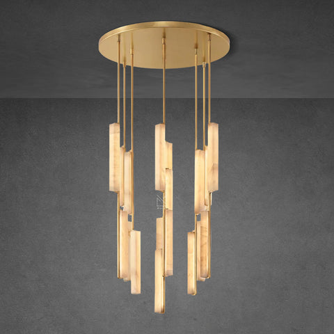 Audubon Alabaster Round Chandelier 40"
