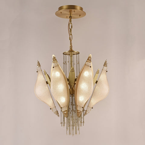Aria Closed-Flower Crystal Murano Chandelier